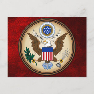 CARTE POSTALE GRAND SCEAU DES ÉTATS-UNIS