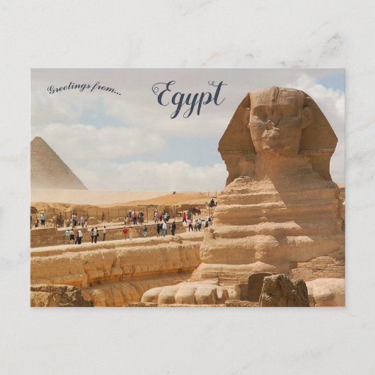 Carte Postale Grand sphinx de Gizeh Egypte (Devant)