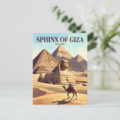 Carte Postale Grand Sphinx de Gizeh Égypte (Debout devant)