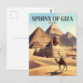 Carte Postale Grand Sphinx de Gizeh Égypte (Devant / Derrière)