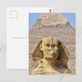 Carte Postale Grand Sphinx de Gizeh & pyramides Égypte antique (Devant / Derrière)