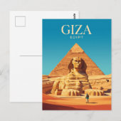 Carte Postale Grand Sphinx d'Égypte (Devant / Derrière)