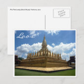 Carte Postale grand stupa laos (Devant / Derrière)