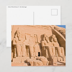 Carte Postale Grand Temple d'Abu Simbel - Ramsès II - Égypte