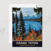 Carte Postale Grand Teton, Jackson Lake, Travel (Devant / Derrière)