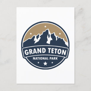 Carte Postale Grand Teton National Park Round Emblem