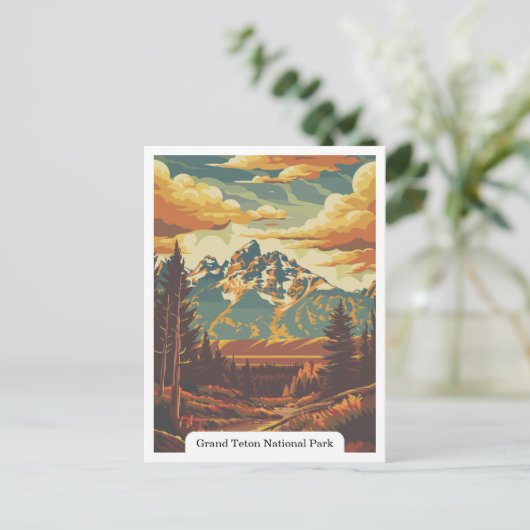 Carte Postale Grand Teton National Park, Wyoming États-Unis (Debout devant)