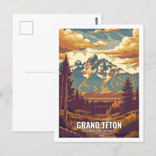 Carte Postale Grand Teton National Park Wyoming USA