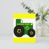 CARTE POSTALE GRAND TRACTEUR VERT (Debout devant)