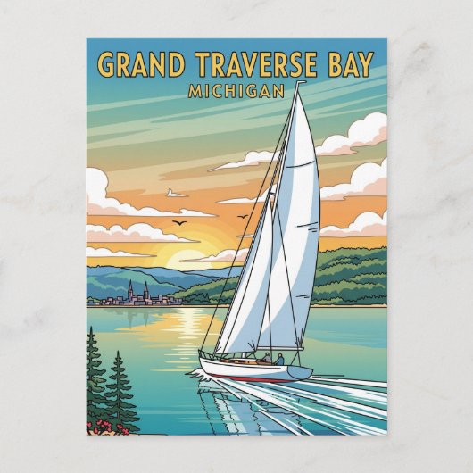 Carte Postale Grand Traverse Bay Michigan Travel (Devant)