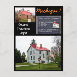 Carte Postale Grand Traverse Light Michigan !