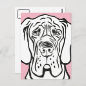 Carte Postale Grand visage Dane (Devant / Derrière)