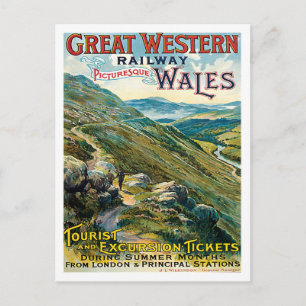 Carte Postale Grand Western Railway pittoresque Pays de Galles U