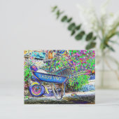 CARTE POSTALE GRANDAD'S WHEELBARROW (Debout devant)