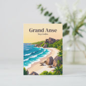 Carte Postale Grande Anse Seychelles (Debout devant)