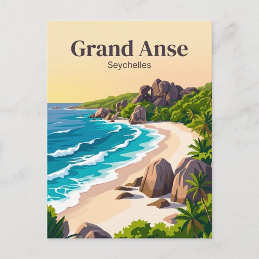 Carte Postale Grande Anse Seychelles (Devant)