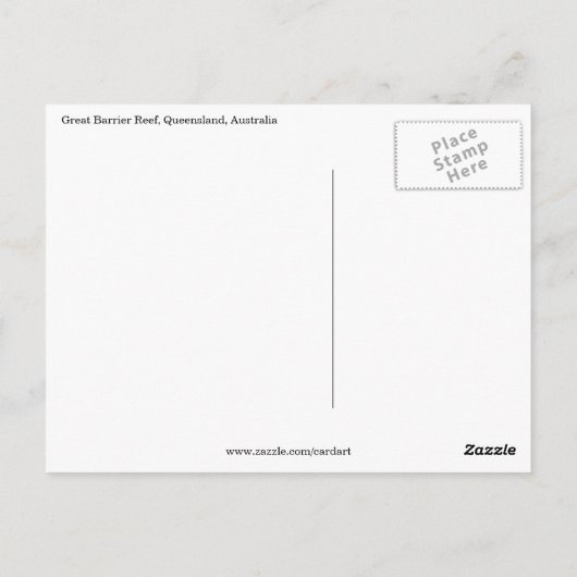 Carte Postale grande barrière (Dos)