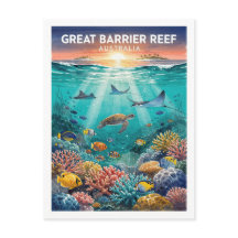 Grande Barrière de Corail Australie Vintage