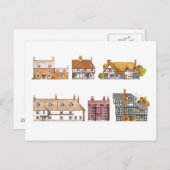 Carte Postale Grande-Bretagne. Maisons de campagne (Devant / Derrière)