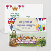 Carte Postale Grande Célébration du couronnement Invitation déje (Devant / Derrière)