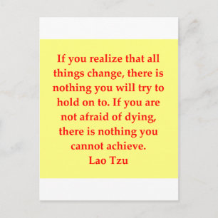 Carte Postale grande citation Lao Tzu