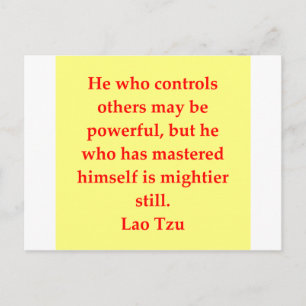 Carte Postale grande citation Lao Tzu