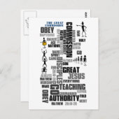 Carte Postale Grande Commission Mathew 28 (v1) (Devant / Derrière)