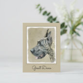 Carte Postale Grande Danse (Brindle) Peinture - Art Chien origin (Debout devant)