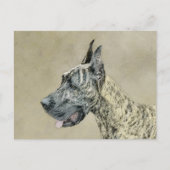 Carte Postale Grande Danse (Brindle) Peinture - Art Chien origin (Devant)