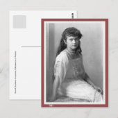 Carte Postale Grande Duchesse Anastasia Nikolaevna de Russie 191 (Devant / Derrière)
