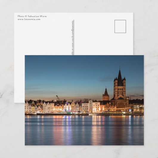 Carte Postale Grande église Saint-Martin de Cologne (Devant / Derrière)