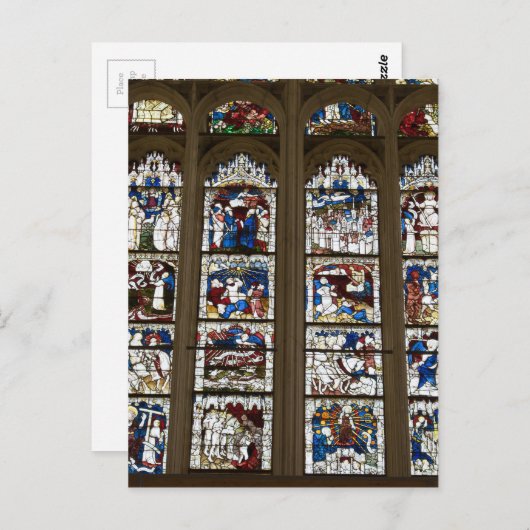 Carte Postale Grande fenêtre est de York Minster (Devant / Derrière)