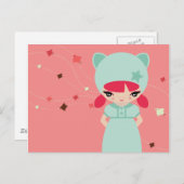 Carte Postale grande fille d'oeil (Devant / Derrière)