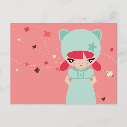 Carte Postale grande fille d'oeil (Devant)