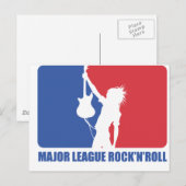 CARTE POSTALE - GRANDE LIGUE ROCK'N'ROLL (Devant / Derrière)