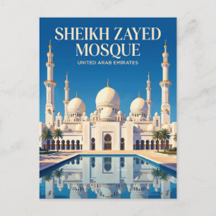 Carte Postale Grande Mosquée Sheikh Zayed Émirats arabes unis
