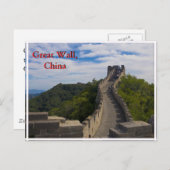 Carte Postale Grande Muraille Chine (Devant / Derrière)