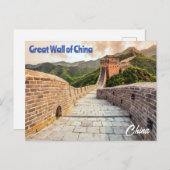 Carte Postale Grande Muraille de Chine (Devant / Derrière)