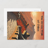 Carte Postale Grande Muraille de Chine (Devant / Derrière)
