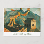 Carte Postale Grande muraille de Chine (Devant)