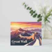 Carte Postale Grande Muraille de Chine (Debout devant)