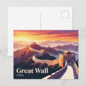 Carte Postale Grande Muraille de Chine (Devant / Derrière)