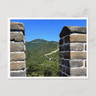 Carte Postale Grande Muraille de Chine encadrée à travers une an