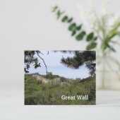 Carte Postale Grande Muraille - Vue verte (Debout devant)
