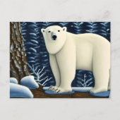 Carte Postale Grande Ours Blanc Du Nord (Devant)