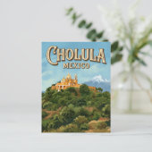 Carte Postale Grande Pyramide de Cholula Mexique (Debout devant)