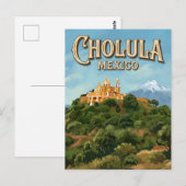 Carte Postale Grande Pyramide de Cholula Mexique (Devant / Derrière)