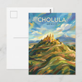 Carte Postale Grande Pyramide de Cholula Mexique (Devant / Derrière)