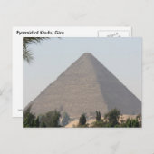 Carte Postale Grande Pyramide de Gizeh (Devant / Derrière)
