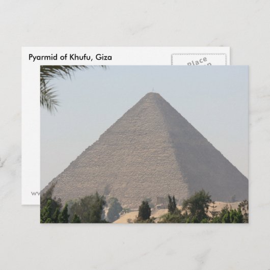 Carte Postale Grande Pyramide de Gizeh (Devant / Derrière)